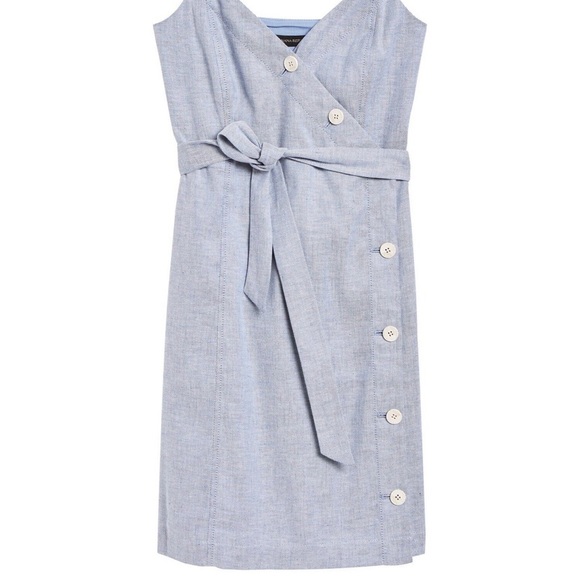 Banana republic linen cotton button mini dress - Picture 4 of 16